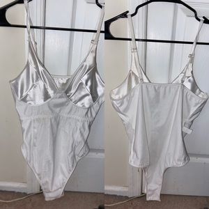 White Satin Bodysuit